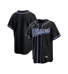 Men's Los Angeles Rams Blank Black Stitched MLB Cool Base Nike Baseball Jersey