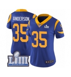 Women's Nike Los Angeles Rams #35 C.J. Anderson Royal Blue Alternate Vapor Untouchable Limited Player Super Bowl LIII Bound NFL Jersey