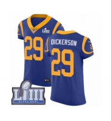 Men's Nike Los Angeles Rams #29 Eric Dickerson Royal Blue Alternate Vapor Untouchable Elite Player Super Bowl LIII Bound NFL