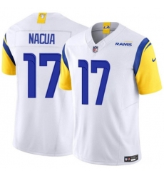 Men's Los Angeles Rams #17 Puka Nacua White 2023 F.U.S.E. Vapor Untouchable Football Stitched Jersey