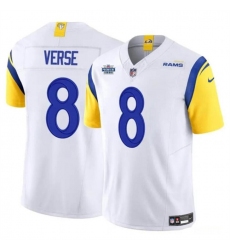 Men's Los Angeles Rams #8 Jared Verse White 2024 With Dradt F.U.S.E Vapor Untouchable Stitched Football Jersey