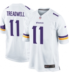 Men's Nike Minnesota Vikings #11 Laquon Treadwell Game White NFL Jersey