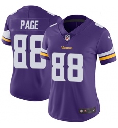 Women's Nike Minnesota Vikings #88 Alan Page Purple Team Color Vapor Untouchable Limited Player NFL Jersey