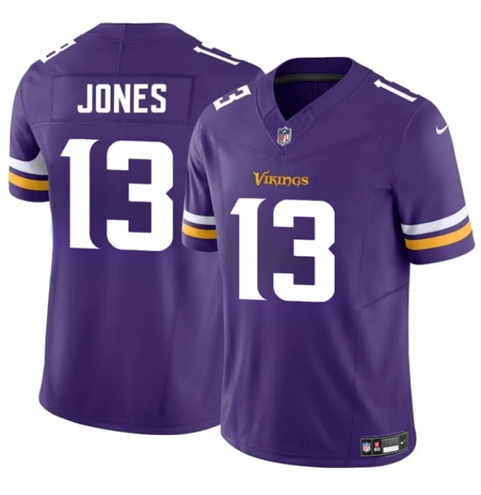 Men's Minnesota Vikings #13 Daniel Jones Purple 2024 F.U.S.E. Vapor Untouchable Limited Stitched Jersey