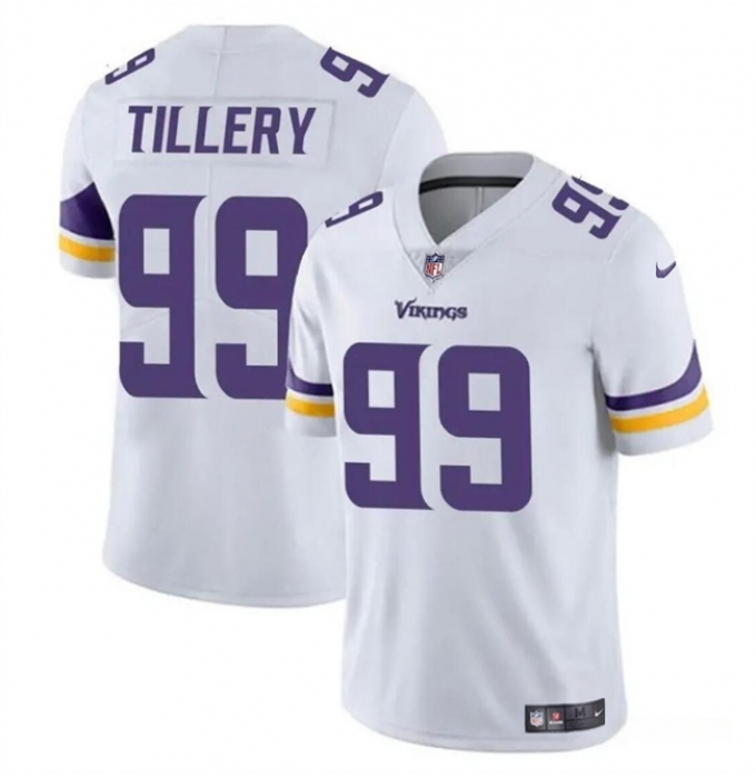 Men's Minnesota Vikings #99 Jerry Tillery White Vapor Untouchable Limited Football Stitched Jersey