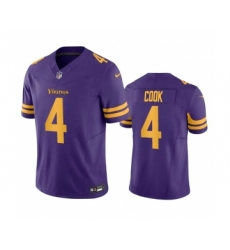 Men's Minnesota Vikings #4 Dalvin Cook Purple 2023 F.U.S.E. Color Rush Stitched Jersey