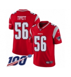Men's New England Patriots #56 Andre Tippett Limited Red Inverted Legend 100th Season Football Jersey