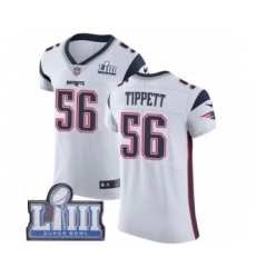 Men's Nike New England Patriots #56 Andre Tippett White Vapor Untouchable Elite Player Super Bowl LIII Bound NFL Jersey