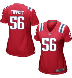 Women's Nike New England Patriots #56 Andre Tippett Game Red Alternate NFL Jersey