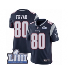 Men's Nike New England Patriots #80 Irving Fryar Navy Blue Team Color Vapor Untouchable Limited Player Super Bowl LIII Bound NFL Jersey