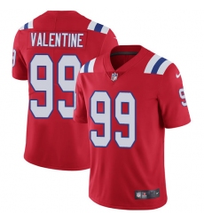 Men's Nike New England Patriots #99 Vincent Valentine Red Alternate Vapor Untouchable Limited Player NFL Jersey