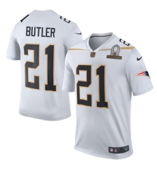 Men's Nike New England Patriots #21 Malcolm Butler Elite White Team Rice 2016 Pro Bowl NFL Jersey