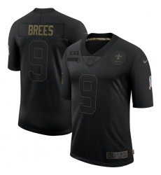 Men's New Orleans Saints #9 Drew Brees Black Nike 2020 Salute To Service Limited Jersey