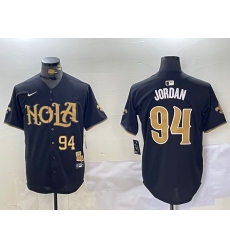 Men's New Orleans Saints #94 Cameron Jordan Black Cool Base Stitched Baseball Jerseys