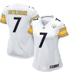 Women's Nike Pittsburgh Steelers #7 Ben Roethlisberger Game White NFL Jersey