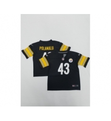 Toddlers Pittsburgh Steelers #43 Troy Polamalu Black 2022 Vapor Untouchable Stitched NFL Nike Throwback Limited Jersey
