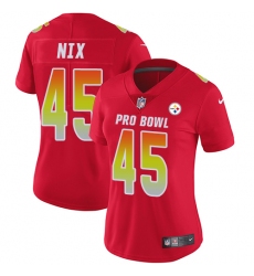 Women's Nike Pittsburgh Steelers #45 Roosevelt Nix Limited Red 2018 Pro Bowl NFL Jersey