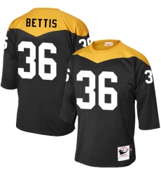 Men's Mitchell and Ness Pittsburgh Steelers #36 Jerome Bettis Elite Black 1967 Home Throwback NFL Jersey