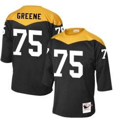 Men's Mitchell and Ness Pittsburgh Steelers #75 Joe Greene Elite Black 1967 Home Throwback NFL Jersey
