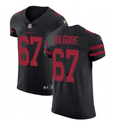 Men's Nike San Francisco 49ers #67 Daniel Kilgore Black Alternate Vapor Untouchable Elite Player NFL Jersey