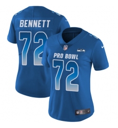 Women's Nike Seattle Seahawks #72 Michael Bennett Limited Royal Blue 2018 Pro Bowl NFL Jersey