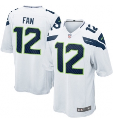 Men's Nike Seattle Seahawks 12th Fan Game White NFL Jersey