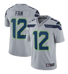 Men's Nike Seattle Seahawks 12th Fan Grey Alternate Vapor Untouchable Limited Player NFL Jersey