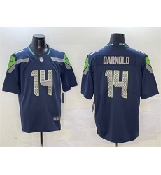 Men's Seattle Seahawks #14 Sam Darnold Navy 2025 Vapor Limited Football Stitched Jersey