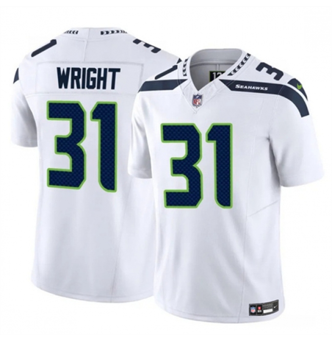 Men's Seattle Seahawks #31 Jacardia Wright White 2025 F.U.S.E. Vapor Untouchable Limited Football Stitched Jersey