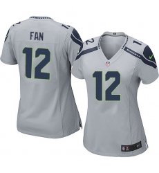Women's Nike Seattle Seahawks 12th Fan Game Grey Alternate NFL Jersey