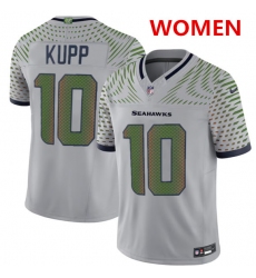 Women's Seattle Seahawks #10 cooper kupp grey 2025 f.u.s.e. “rivalries” vapor untouchable limited football stitched jersey(run small)