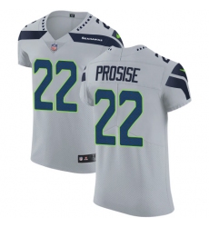 Men's Nike Seattle Seahawks #22 C. J. Prosise Grey Alternate Vapor Untouchable Elite Player NFL Jersey