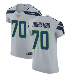 Men's Nike Seattle Seahawks #70 Rees Odhiambo Grey Alternate Vapor Untouchable Elite Player NFL Jersey