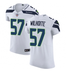 Men's Nike Seattle Seahawks #57 Michael Wilhoite White Vapor Untouchable Elite Player NFL Jersey
