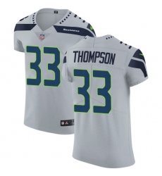 Men's Nike Seattle Seahawks #33 Tedric Thompson Grey Alternate Vapor Untouchable Elite Player NFL Jersey