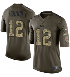 Men's Nike Tampa Bay Buccaneers #12 Chris Godwin Elite Green Salute to Service NFL Jersey