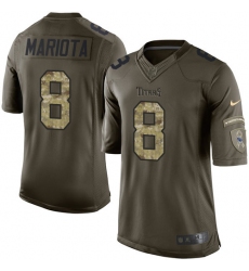 Men's Nike Tennessee Titans #8 Marcus Mariota Elite Green Salute to Service NFL Jersey