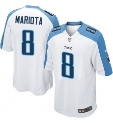 Men's Nike Tennessee Titans #8 Marcus Mariota Game White NFL Jersey