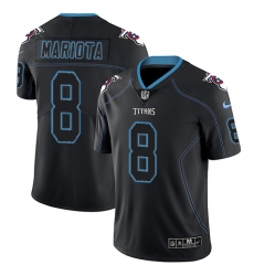Men's Nike Tennessee Titans #8 Marcus Mariota Limited Lights Out Black Rush NFL Jersey