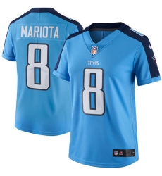 Women's Nike Tennessee Titans #8 Marcus Mariota Elite Light Blue Team Color NFL Jersey