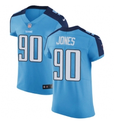 Men's Nike Tennessee Titans #90 DaQuan Jones Light Blue Team Color Vapor Untouchable Elite Player NFL Jersey