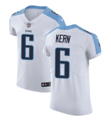 Men's Nike Tennessee Titans #6 Brett Kern White Vapor Untouchable Elite Player NFL Jersey