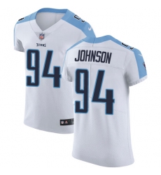 Men's Nike Tennessee Titans #94 Austin Johnson White Vapor Untouchable Elite Player NFL Jersey