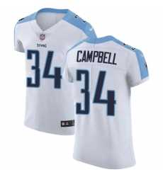 Men's Nike Tennessee Titans #34 Earl Campbell White Vapor Untouchable Elite Player NFL Jersey