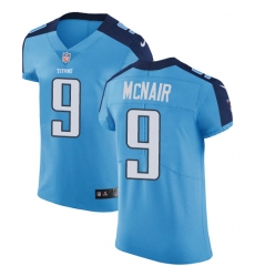 Men's Nike Tennessee Titans #9 Steve McNair Light Blue Team Color Vapor Untouchable Elite Player NFL Jersey