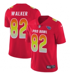 Men's Nike Tennessee Titans #82 Delanie Walker Limited Red 2018 Pro Bowl NFL Jersey