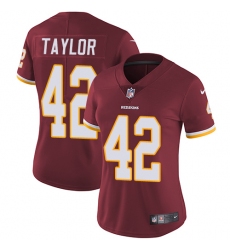 Women's Nike Washington Redskins #42 Charley Taylor Elite Burgundy Red Team Color NFL Jersey