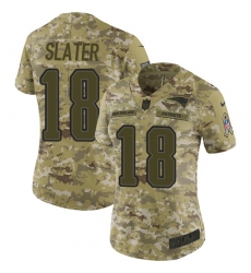 Women's Nike New England Patriots #18 Matthew Slater Limited Camo 2018 Salute to Service NFL Jersey