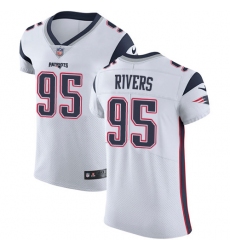 Men's Nike New England Patriots #95 Derek Rivers White Vapor Untouchable Elite Player NFL Jersey