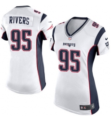 Women's Nike New England Patriots #95 Derek Rivers Game White NFL Jersey